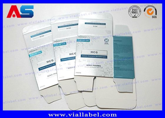Caixa de papel peptídico de 3 ml de alta qualidade Embalagem para 2 frascos de 3 ml Design livre MOQ 500 conjuntos