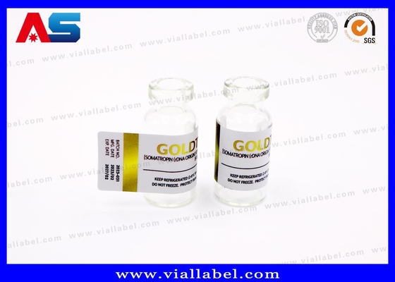 Adesivo Forte Frasco 10ml Adesivos Impressão em Folha de Ouro Para Peptídeos Liofilizados por Injeção