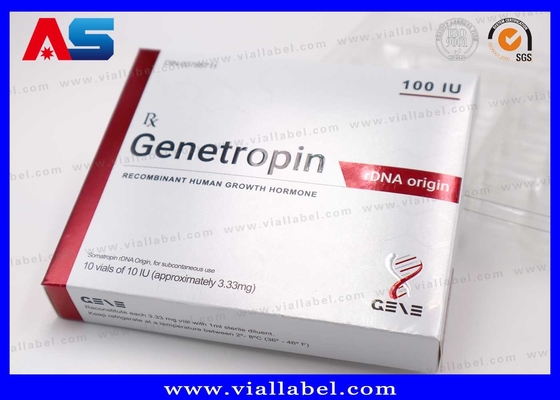 Anti- envelhecimento 191AA Injecção Violos pequenos de 3 ml Caixa Farmacêutica E Etiquetas Impressão Genetropina