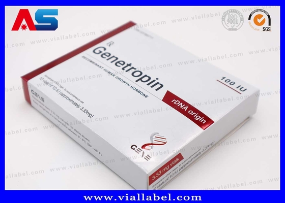 Anti- envelhecimento 191AA Injecção Violos pequenos de 3 ml Caixa Farmacêutica E Etiquetas Impressão Genetropina
