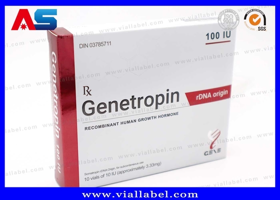 Anti- envelhecimento 191AA Injecção Violos pequenos de 3 ml Caixa Farmacêutica E Etiquetas Impressão Genetropina