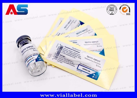 Rótulos de 10ml para Frascos de Injeção Estéreis, Impressão de Autocolantes Personalizados com Cores Metálicas