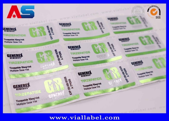 Etiqueta do frasco pequeno do pacote de Semaglutida 2mg / 5mg com características ecológicas e design à prova d'água