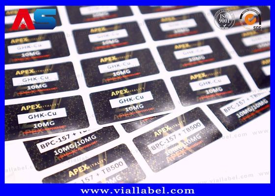 Holographic Laser Small Labels , 5ml Peptide Paper Labels Printing With Free Design