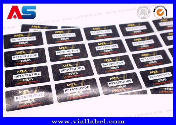 NAD+ Holographic Laser Small Labels , 5ml Peptide Paper Labels Printing With Free Design