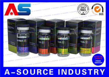 Armazenamento de medicamentos Caixas de frascos de 10 ml Bodybuilding Cartão Holograma Impressão a laser Com rótulo adesivo Caixas de papel enantato