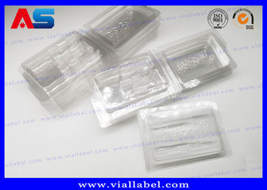 Caixa de embalagem em bolhas de ampola PVC transparente para medicamentos 2 ml frascos gravados embalagem em bolhas em relevo