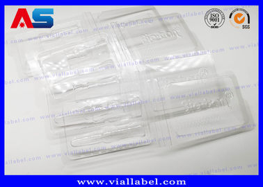 Caixa de embalagem em bolhas de ampola PVC transparente para medicamentos 2 ml frascos gravados embalagem em bolhas em relevo