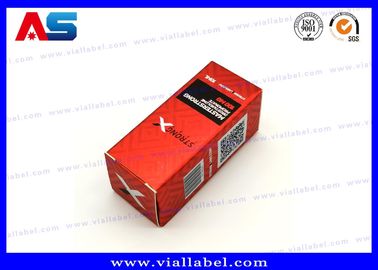 Caixas de frascos de 10 ml vermelhas para óleos Frascos de frascos de peptídeos Embalagem Tamanho 3*3*6CM Etiquetas de frascos de 10 ml