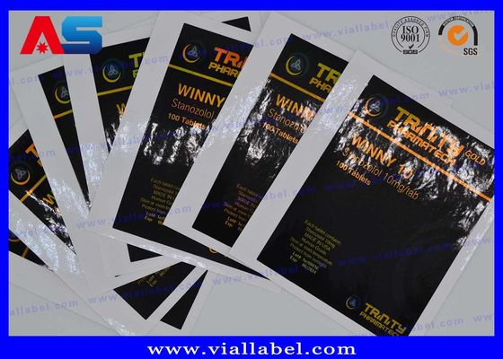 Etiqueta adesiva para frasco/saco de comprimidos CMYK com prescrição de holograma a laser