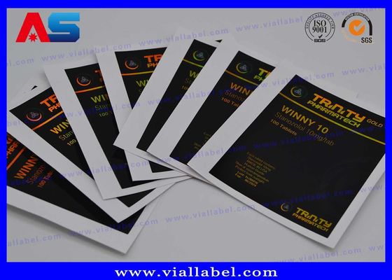 Etiqueta adesiva para frasco/saco de comprimidos CMYK com prescrição de holograma a laser