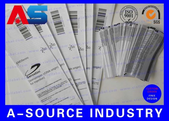 Folheto feito sob encomenda do papel da descrição do desdobrável da medicamentação de CMYK que imprime o comprimento da largura 45mm de 135mm