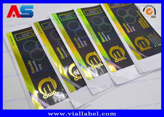 Etiquetas pegajosas adesivas fortes de CMYK para etiquetas autoadesivas dos tubos de ensaio de vidro dos halterofilismos do Peptide