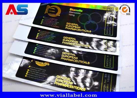 Etiquetas pegajosas adesivas fortes de CMYK para etiquetas autoadesivas dos tubos de ensaio de vidro dos halterofilismos do Peptide