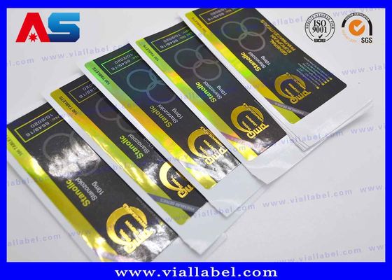 Etiquetas pegajosas adesivas fortes de CMYK para etiquetas autoadesivas dos tubos de ensaio de vidro dos halterofilismos do Peptide