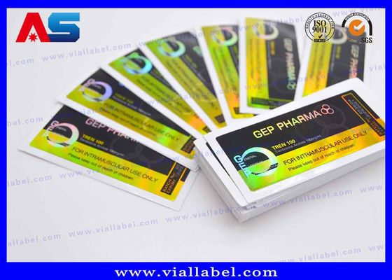 Para Frasco de Boldenona Undecilenato 10ml Adesivos Holográficos Personalizados Rótulos de Frasco de 10ml com Forte Adesivo e Efeito Laser Holográfico Tamanho Personalizado