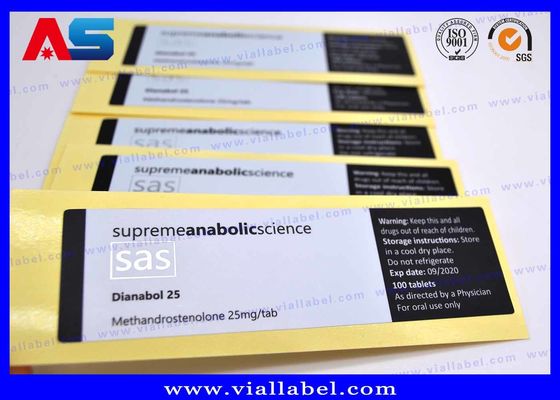 Etiquetas personalizadas para frascos de 30 ml, impressão de folha de alumínio escovada para adesivos de etiquetas de farmácia de peptídeo de grau farmacêutico