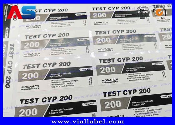 CMYK que imprime 10ml Vial Labels For Glass Medicine feito sob encomenda engarrafa