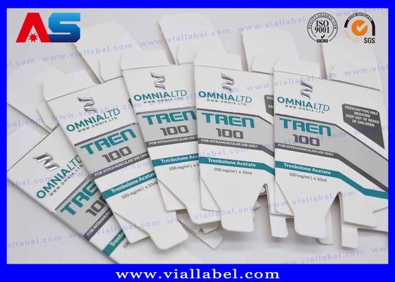 Caixa de embalagem de holograma dobrável para frascos de vidro de peptídeos 2 ml 10 ml 20 ml 30 ml frascos de construção corporal
