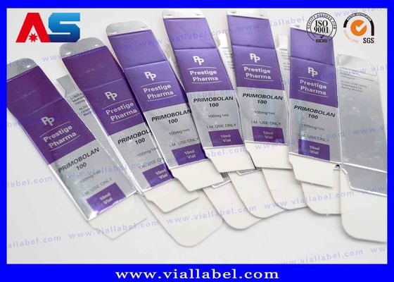 Shinny as caixas farmacêuticas de prata da folha 10mL para os ePeptidees da construção do músculo BRITÂNICOS