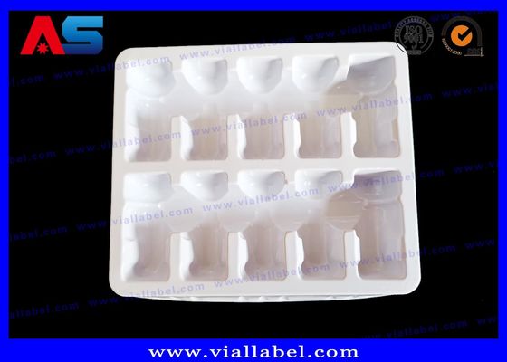 10 frascos para injectáveis 2 ml Blister de plástico PET Branco Embalagem blisters de medicação / blister tray