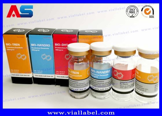 Rótulos Farmacêuticos para Frascos de Bodybuilding Cypionate 25x60mm Certificados ISO para frascos de 10ml