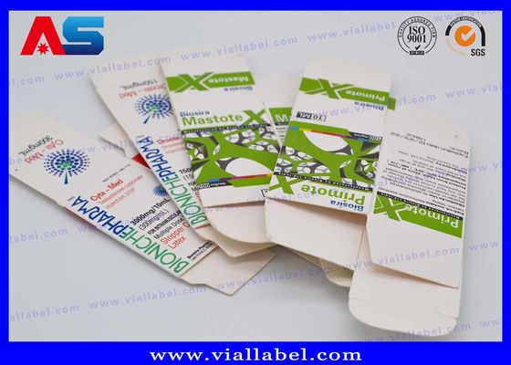 Caixas lustrosas do tubo de ensaio 10ml de Undecanoate da testosterona, tubos de ensaio de vidro da medicina com impressão colorida