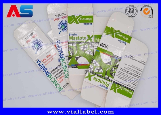 O logotipo personalizado imprimiu caixas do tubo de ensaio do papel revestido 10ml com selo da etiqueta do holograma da segurança
