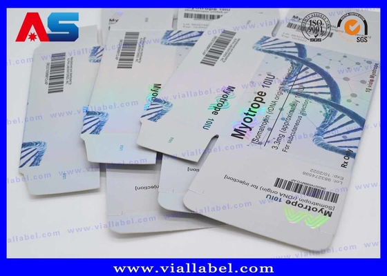 Etiqueta e caixa feitas sob encomenda de Tren Enanthate do tubo de ensaio da caixa 10ml do empacotamento farmacêutico do papel do cartão do projeto livre