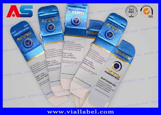 Caixa de embalagem de holograma dobrável para frascos de vidro de peptídeos 2 ml 10 ml 20 ml 30 ml frascos de construção corporal