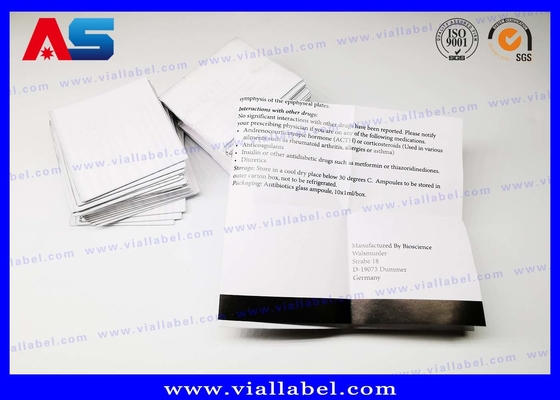 Papel Peptídeo Panfletos Impressão, Embalagem Insert Descrição Papel A4 Tamanho Plegavel INSTRUÇÕES Impressão