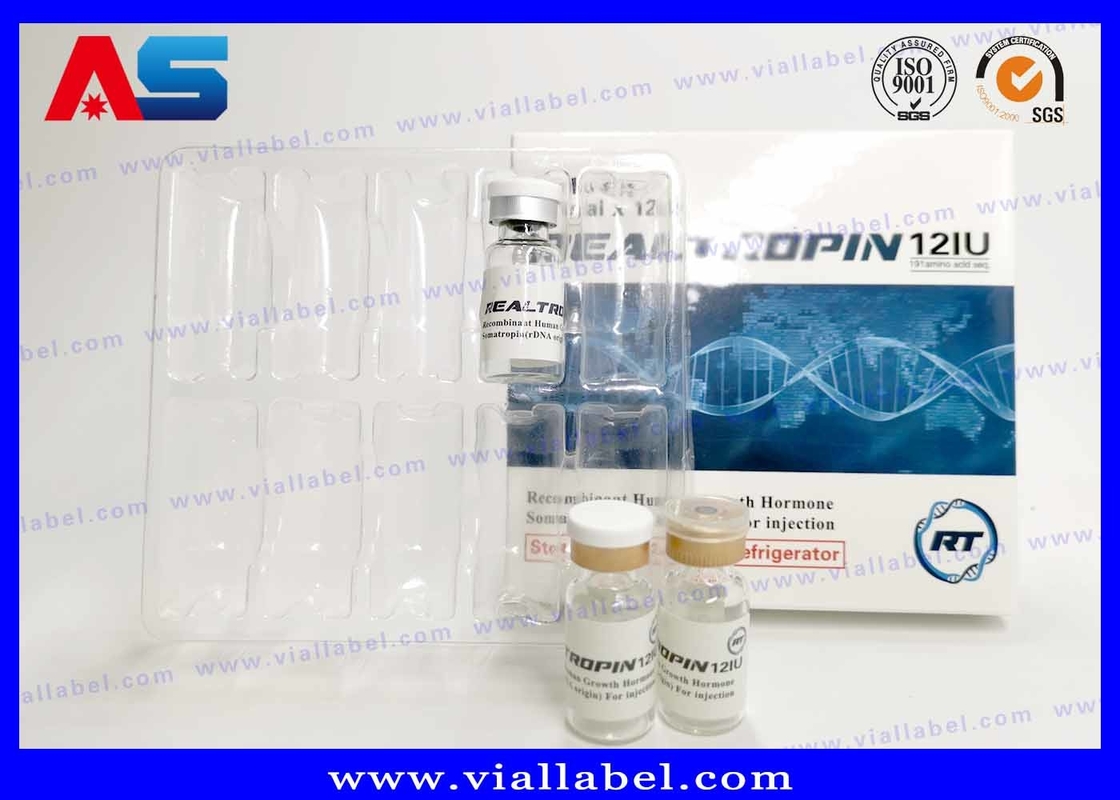 Desenho Farmacêutico Impressão Somatropina Hcg 2 ml Vial Caixa Embalagem Com Rótulo Caixa de embalagem em papel de musculação