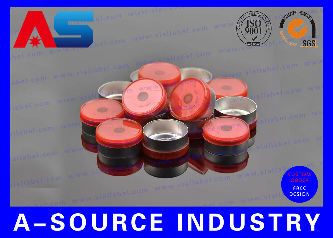 Alumínio Vermelho 20mm Flip Off Cap Química Farmacêutica Alumínio Garrafas Caps aceito personalizado