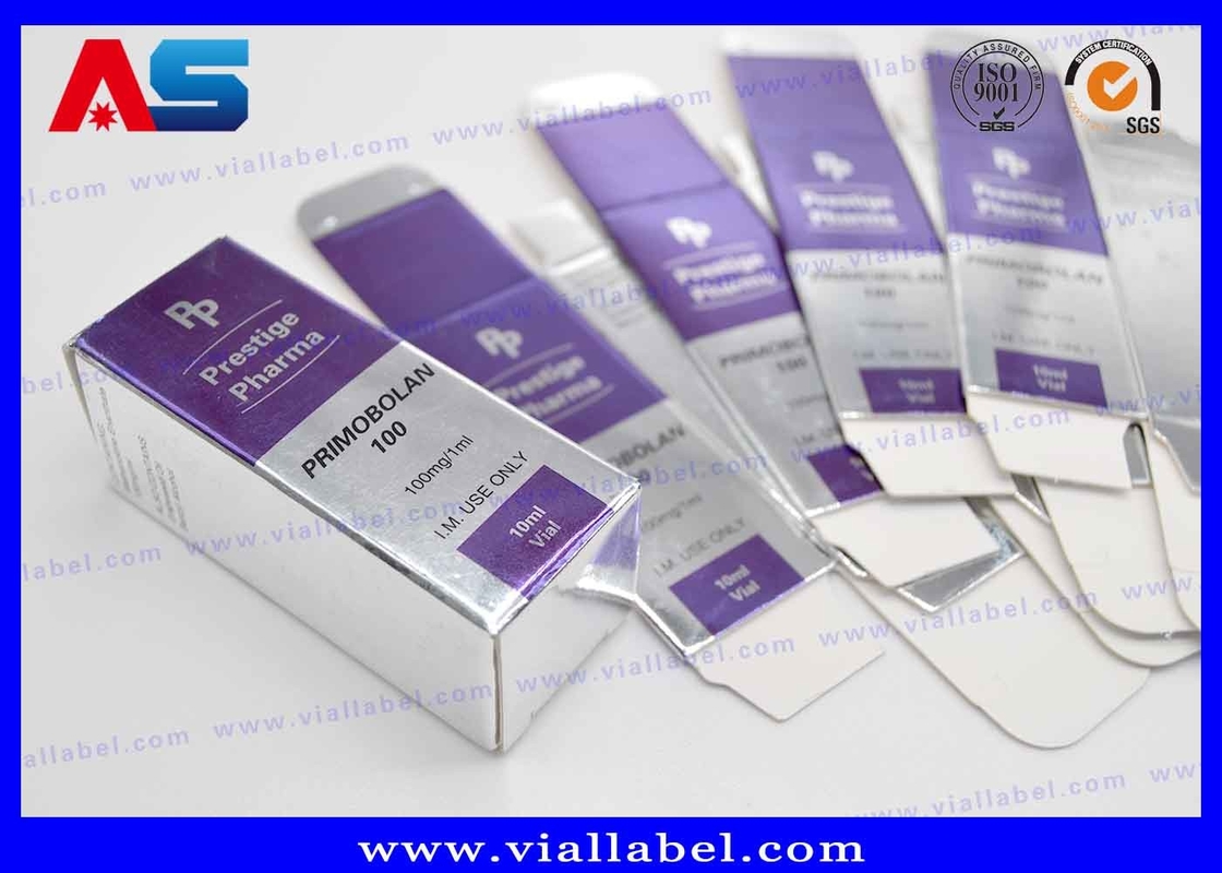 Embalagem de frasco de medicamento para pílulas Caixas de frasco de 10 ml Para embalagem médica Caixas de embalagem farmacêutica prateadas