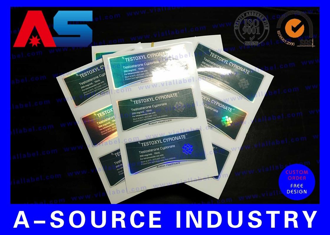 Etiquetas adesivas para frascos de farmácia de plástico à prova d'água com acabamento fosco para peptídeos / Tirz