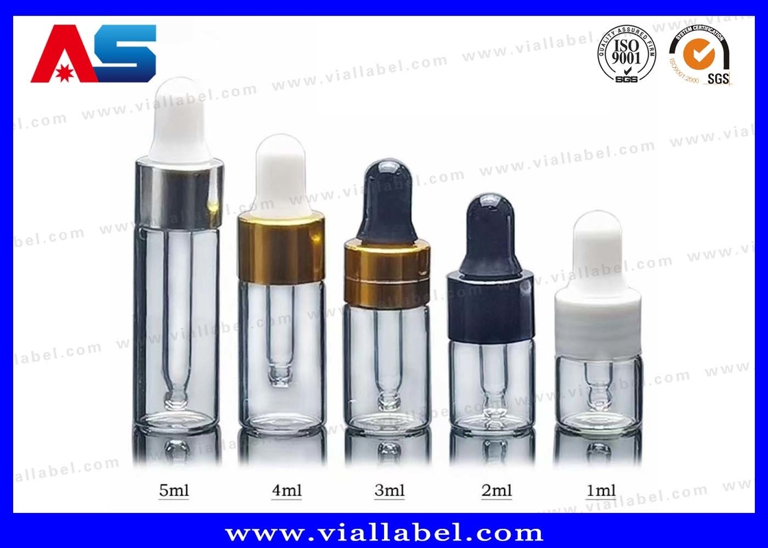 4 ml / 5 ml frasco de gotas frascos de vidro com tampa de parafuso para armazenar óleos de farmácia