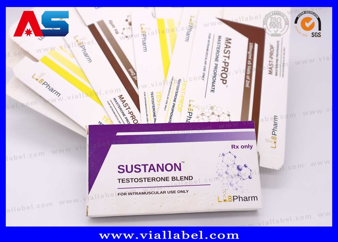 Caixas de frascos de 10 ml Laboratório Farmacêutico Feito de 375g de papel de alta qualidade Farmacêutico Design personalizado