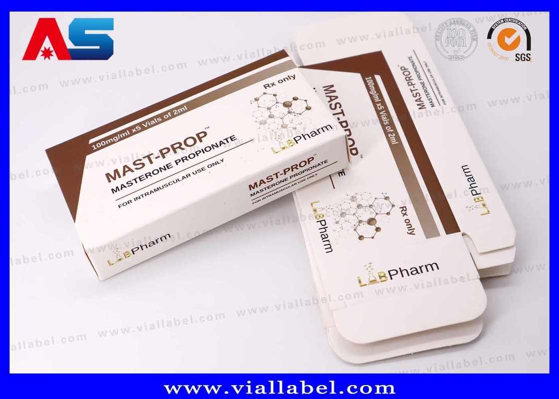Caixa de armazenamento de peptídeos personalizada para frascos de 2x2ml, Caixa de embalagem de peptídeos premium Impressão personalizada