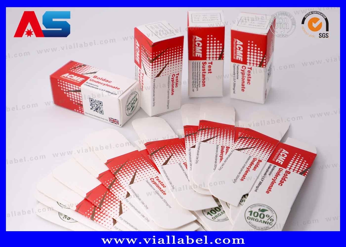 Impressão de alta qualidade de frascos pequenos de HCG e caixas, embalagem de caixa de papel para peptídeos para 2 frascos de 2ml