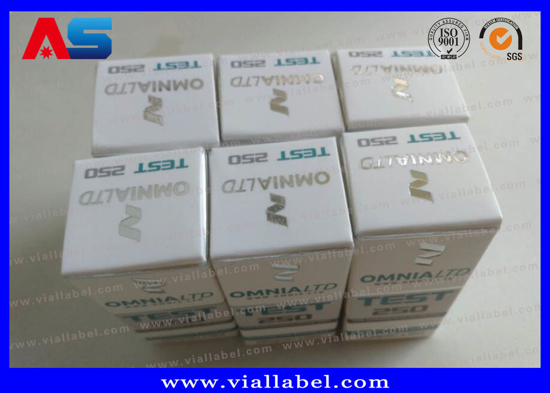 Injecções de peptídeos personalizadas Caixa de frasco de cartão Para embalagens farmacêuticas Omnia Caixa de papel pequena