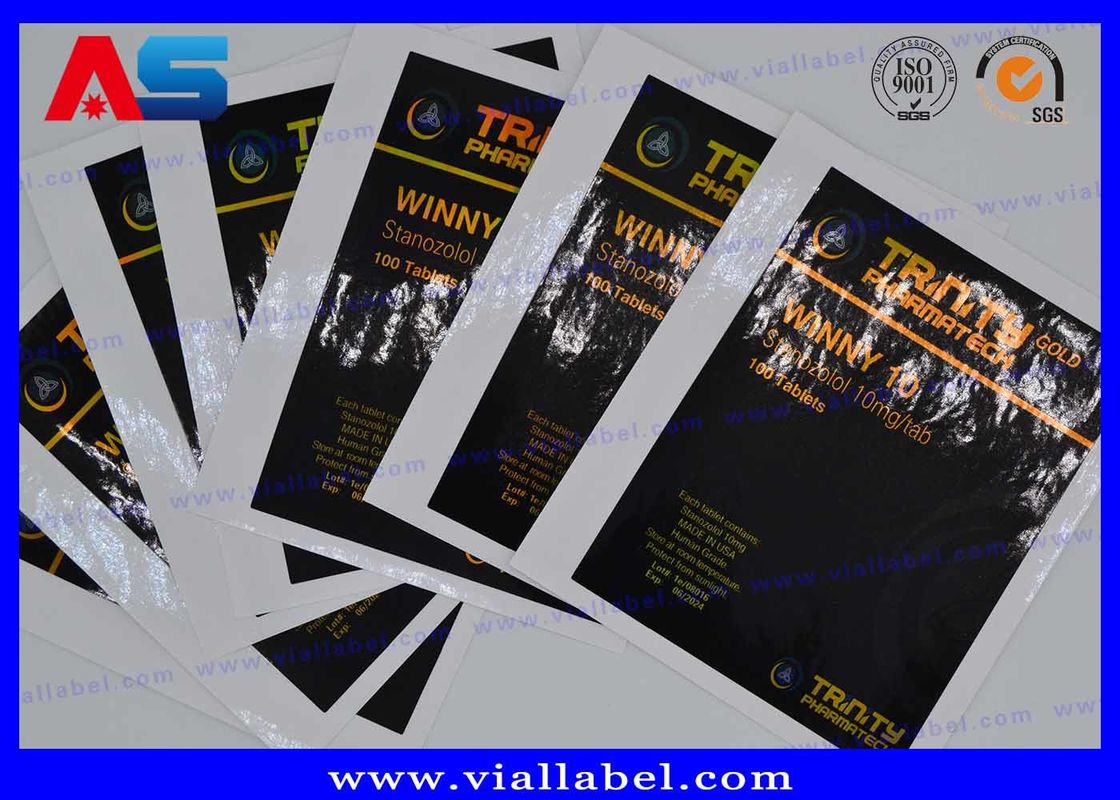 Etiqueta adesiva para frasco/saco de comprimidos CMYK com prescrição de holograma a laser