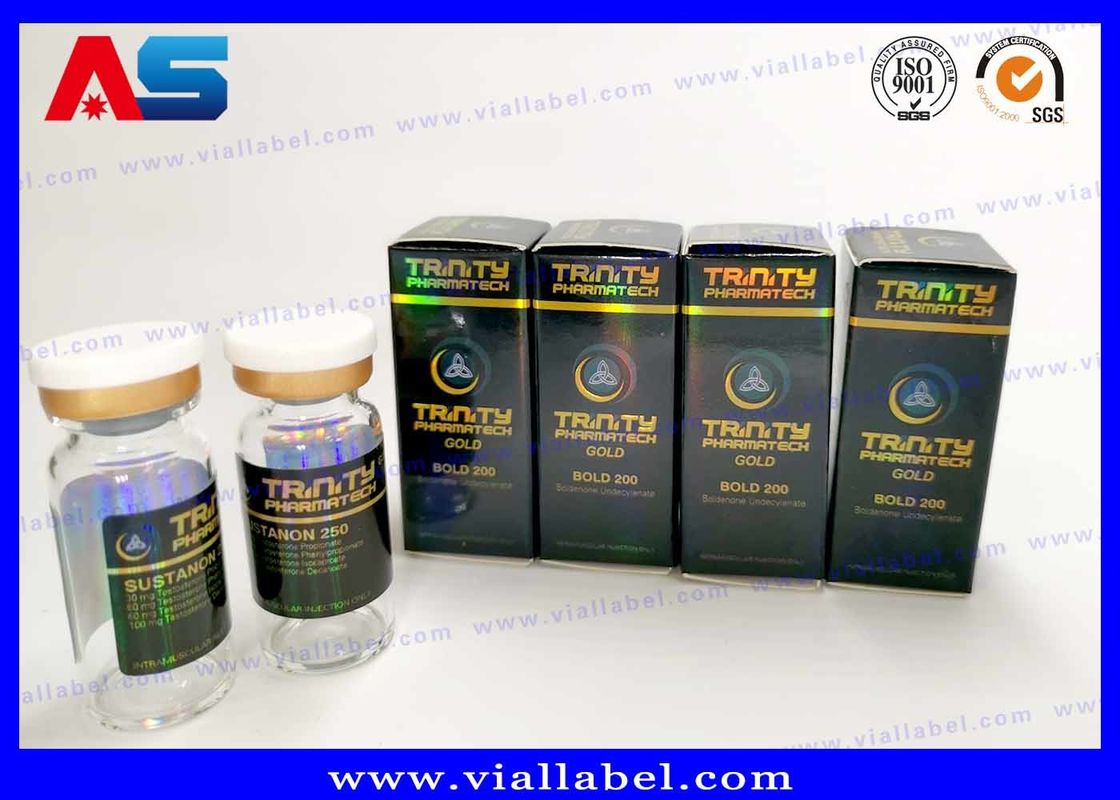 Laser Hologram Panton Laboratório de cor Pequenas garrafas Caixas e rótulos culturismo caixas de embalagem