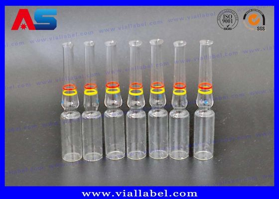 Vidro de cor transparente 1 ml / 3 ml / 5 ml Ampola com anéis decorados