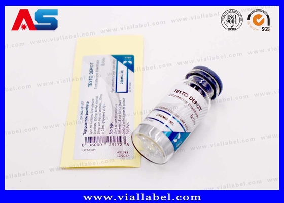 Rótulos de 10ml para Frascos de Injeção Estéreis, Impressão de Autocolantes Personalizados com Cores Metálicas
