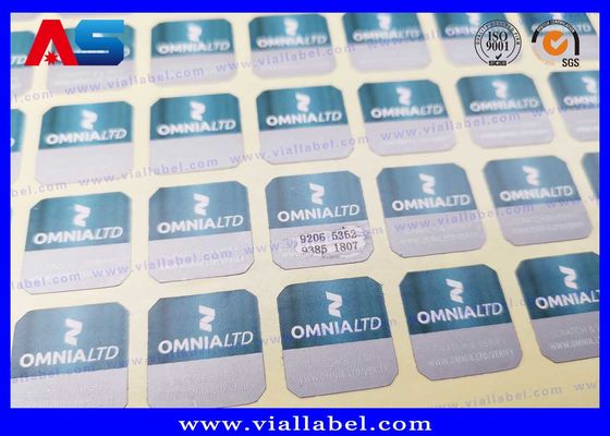 Autocolantes de código de segurança personalizados para farmácia quadrado 2cm anti-falso
